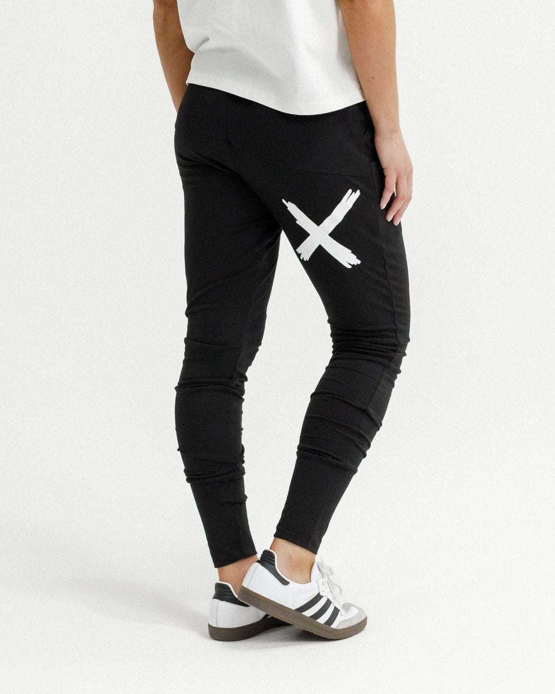 Apartment Pants - Black with White X Print