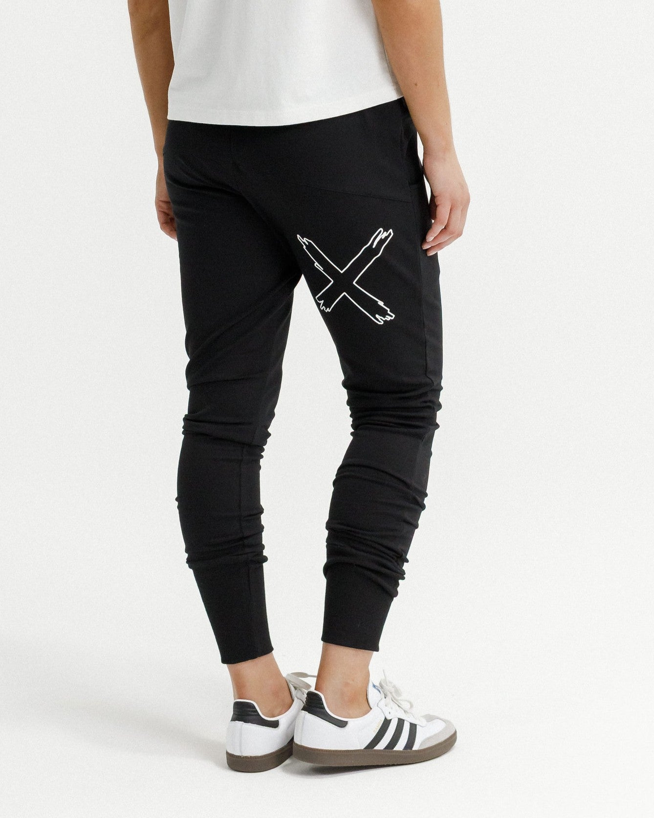 Apartment Pants - Winter Weight - Black with white X outline