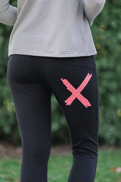 Apartment Pants - Winter Weight - Black with Cupid Pop X - Online Exclusive