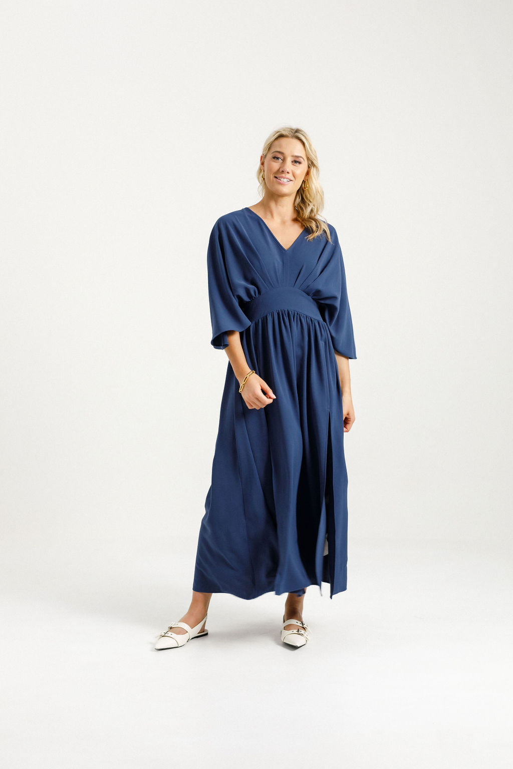 Sara Dress - Indigo Blue
