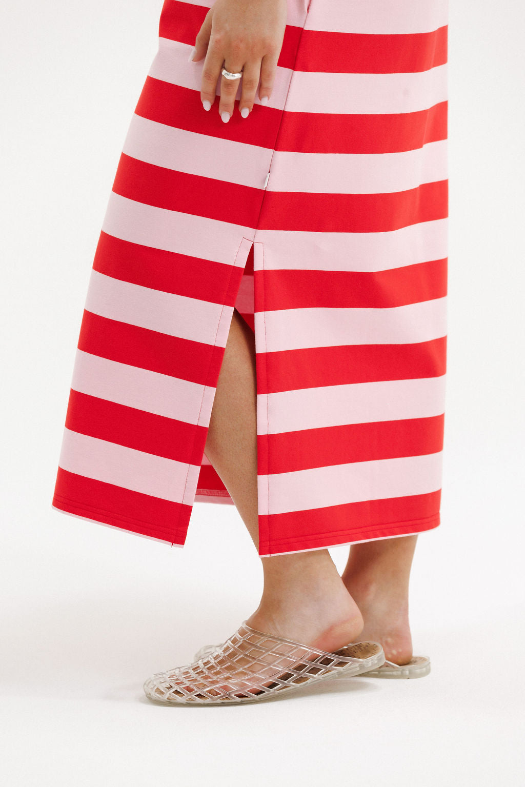 COMING SOON - Ada Dress - Cherry &amp; Blush Stripes