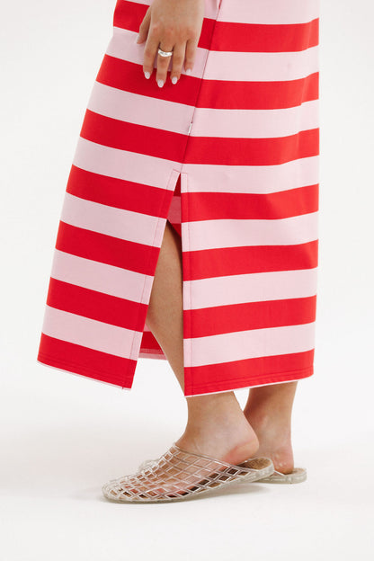 COMING SOON - Ada Dress - Cherry &amp; Blush Stripes