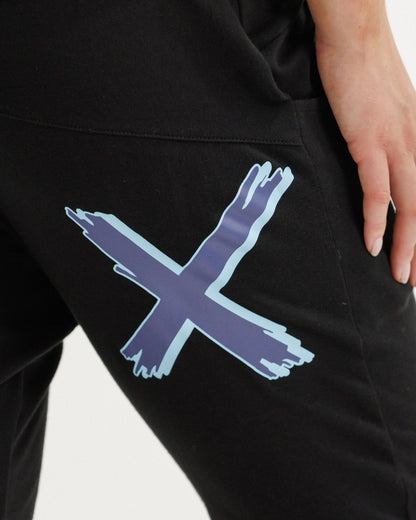 Coming Soon - 3/4 Apartment Pants - Black with Marine Blue Shadow X