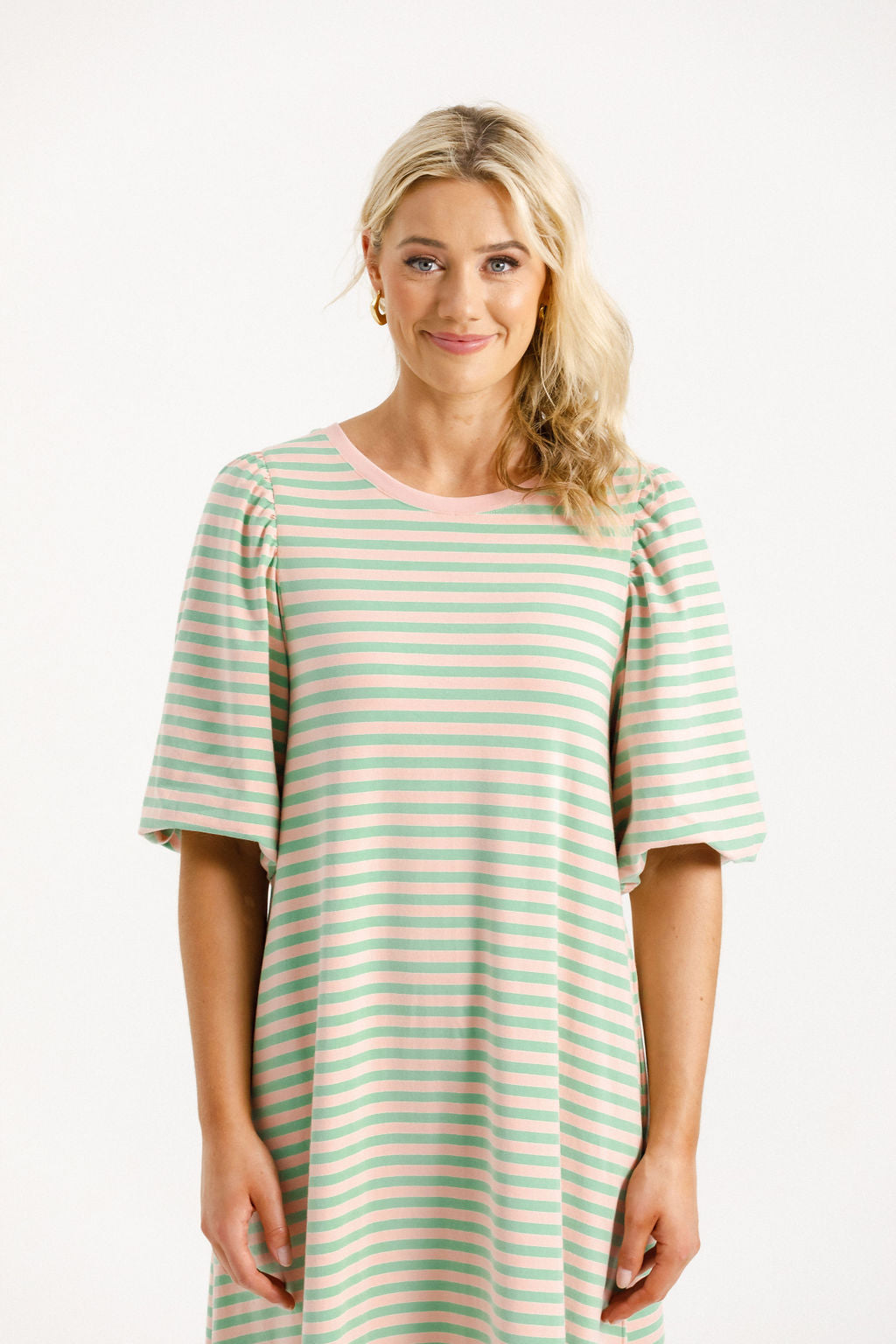 Ivy Midi Dress - Candy Apple Stripes