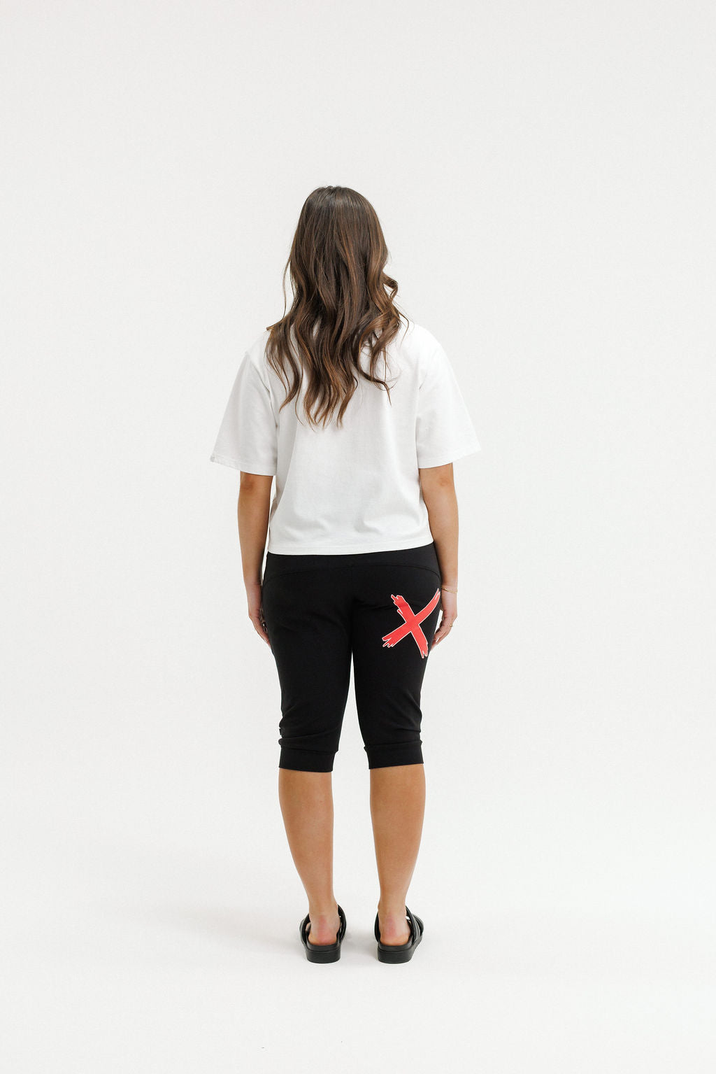 COMING SOON - 3/4 Apartment Pants - Black with Cherry/Blush X