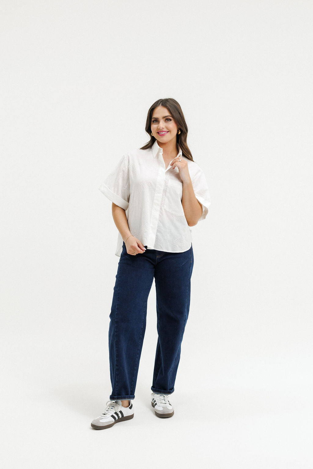 Ruby Shirt - White Flora