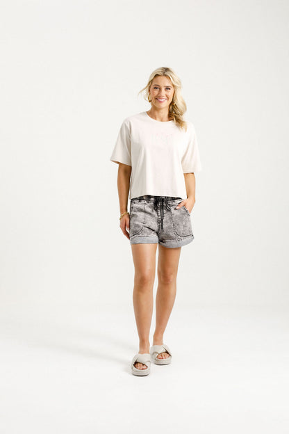 Coming Soon - Becky Tee - Ivory with Blossoms