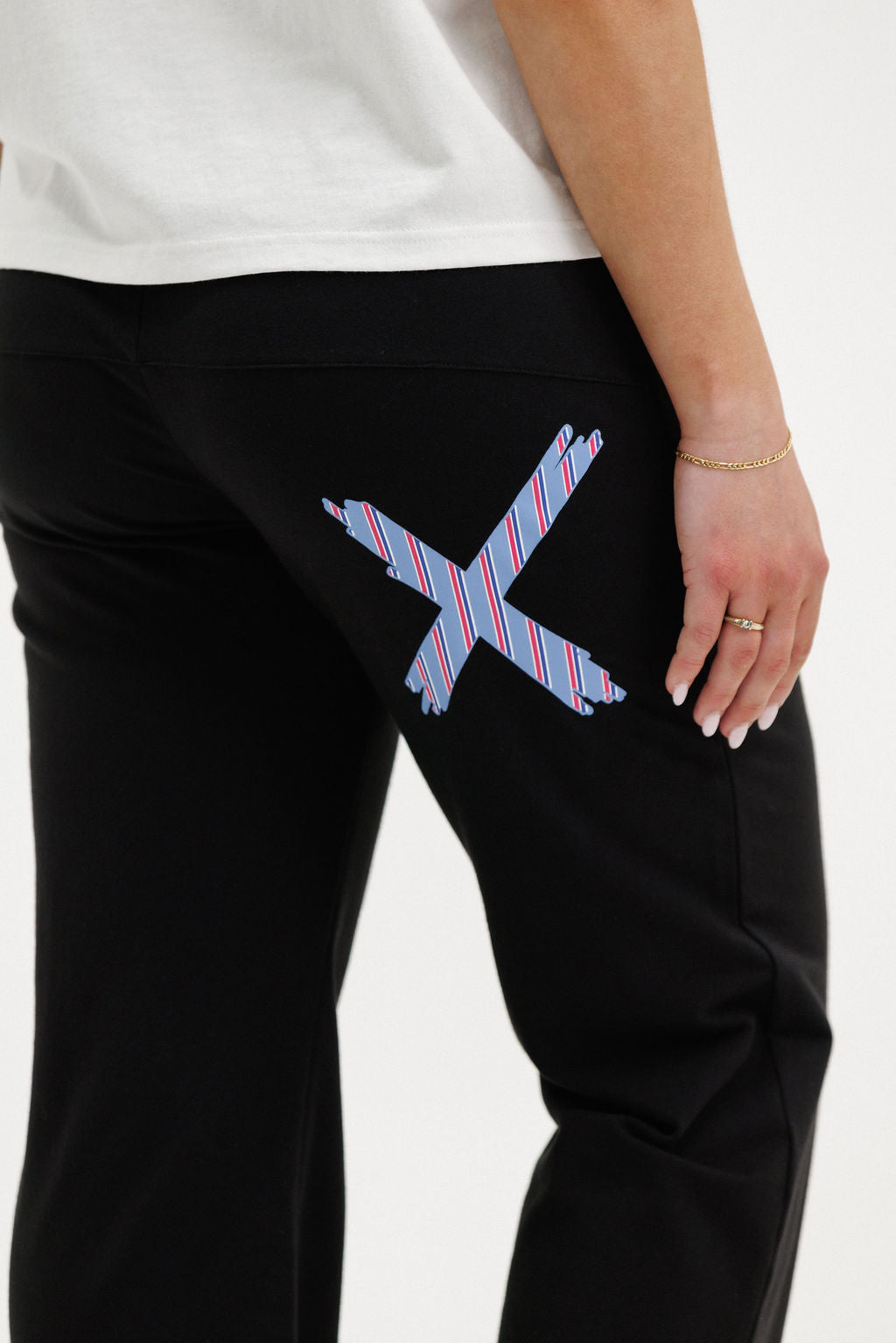COMING SOON - Avenue Pants - Black with Blue Haven Stripe X