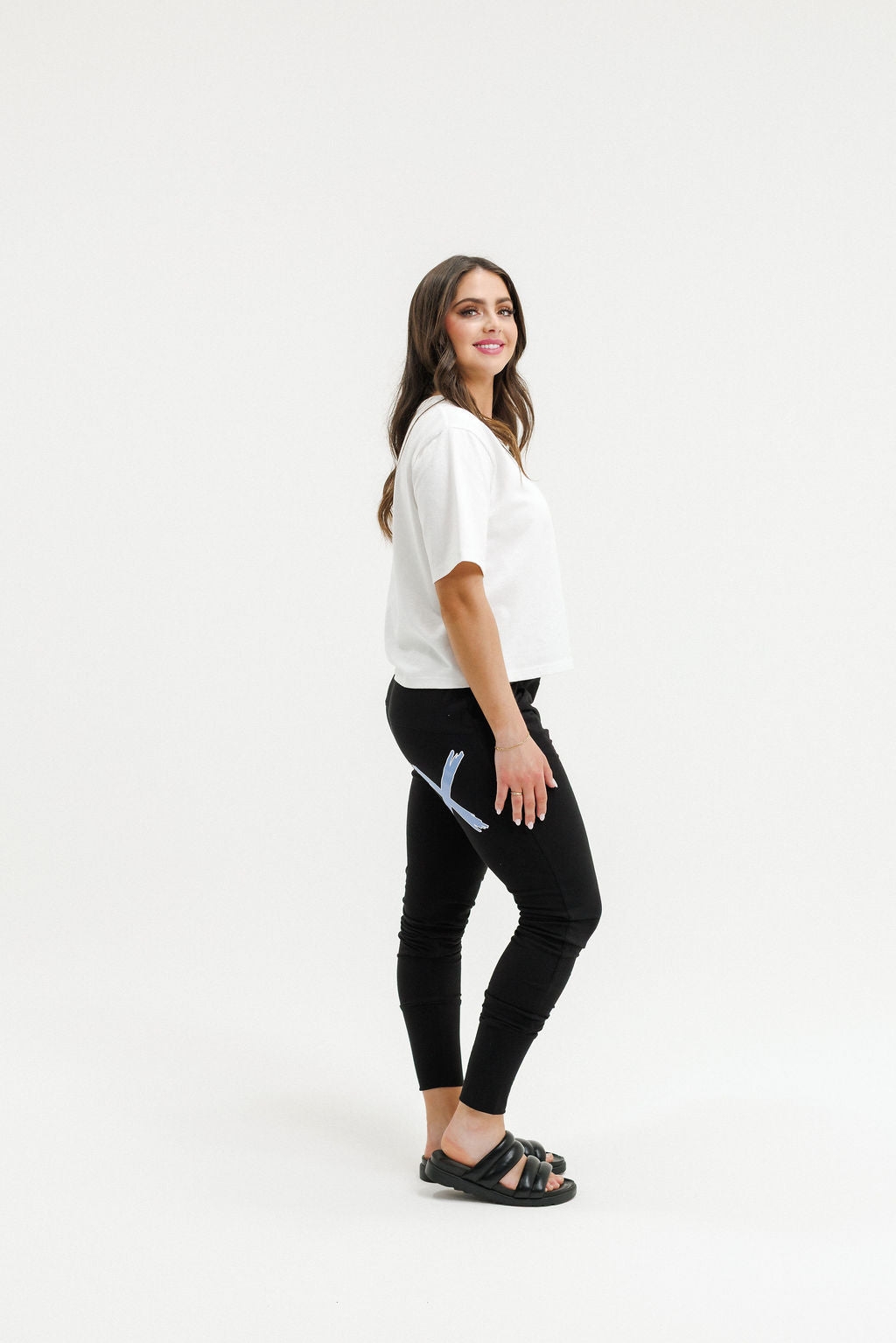 COMING SOON - Apartment Pants - Black with Hydrangea/White X
