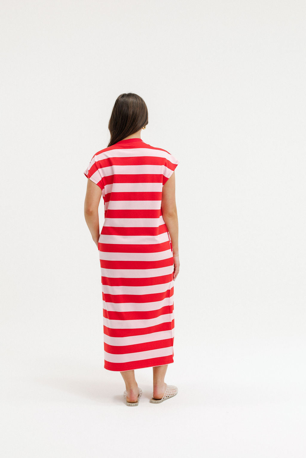 COMING SOON - Ada Dress - Cherry &amp; Blush Stripes