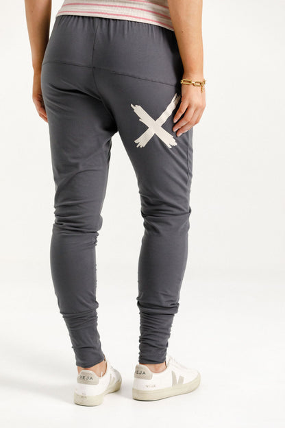 Coming Soon - Apartment Pants - Graphite with Ivory X