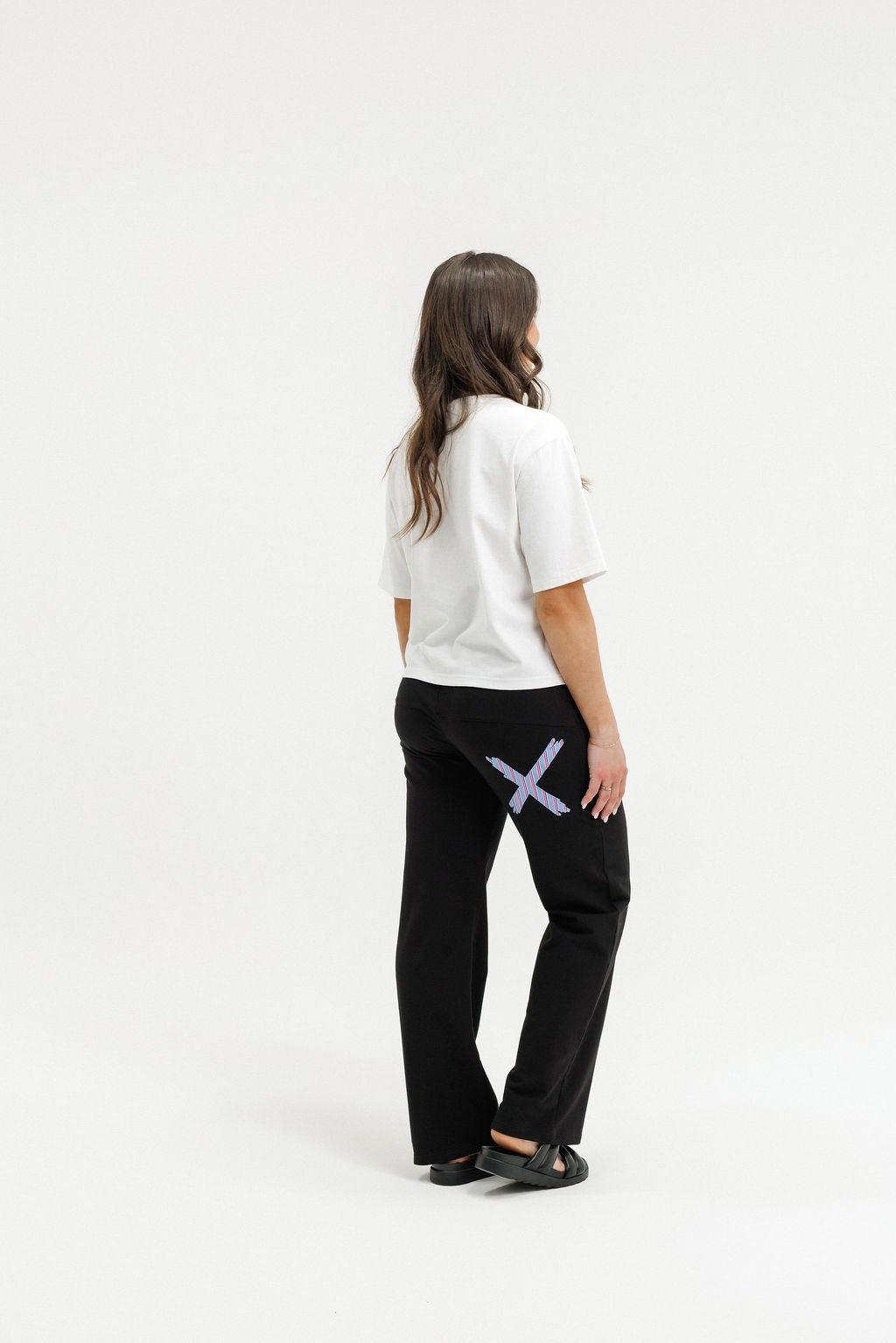 COMING SOON - Avenue Pants - Black with Blue Haven Stripe X
