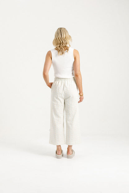 Zoe Pants - Cream Daisies