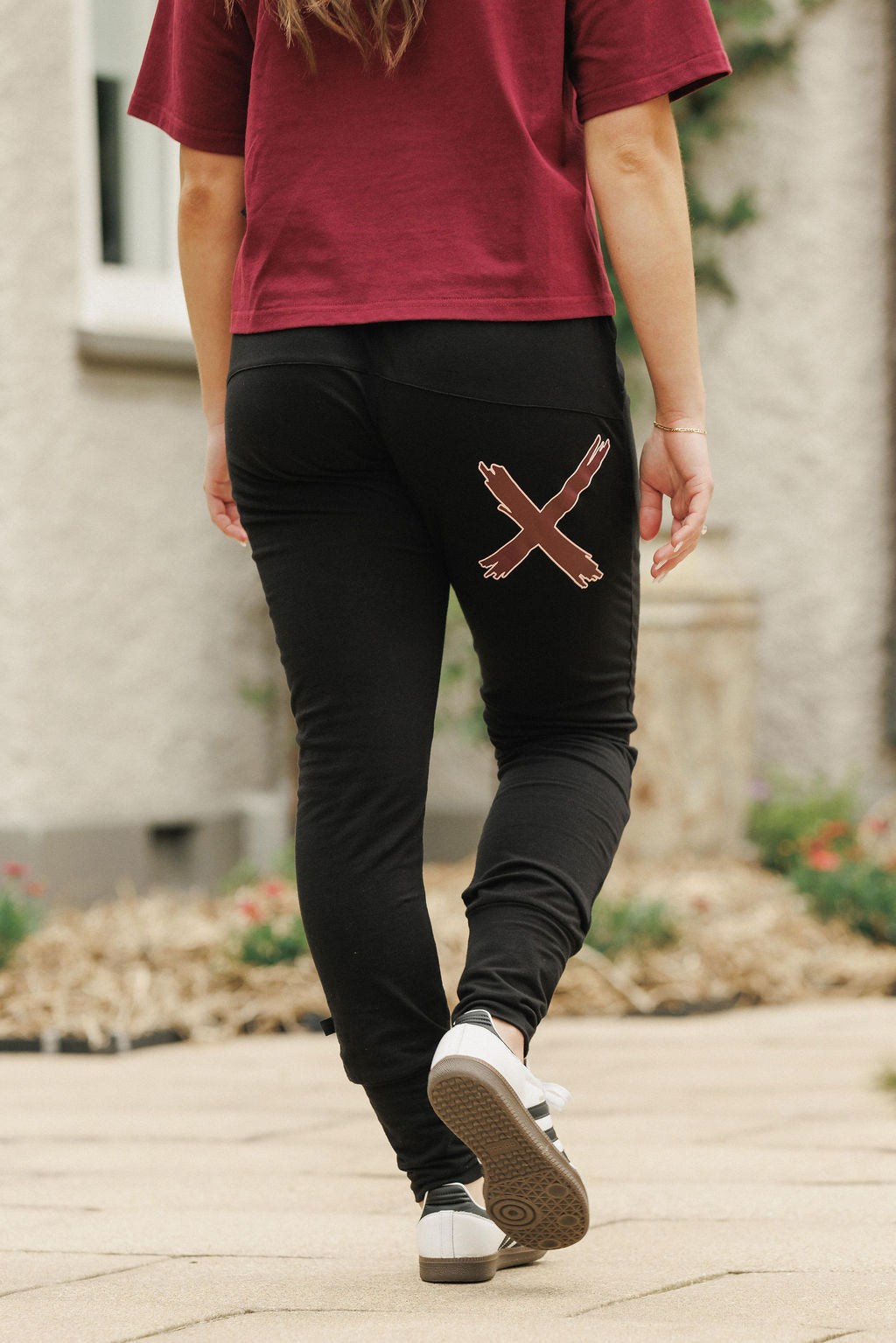 COMING SOON - Apartment Pants - Black with Merlot/Blush X