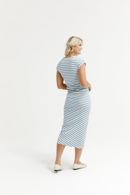 Coming Soon - Nikita Tee Dress - Sky Stripes