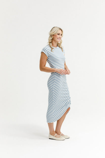 Coming Soon - Nikita Tee Dress - Sky Stripes