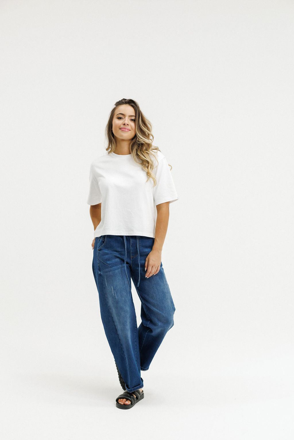 Barrel Jeans - Blue Wash