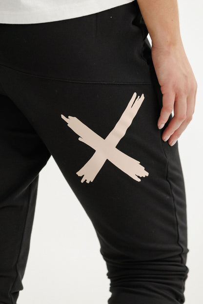 Coming Soon - Apartment Pants - Winter Weight - Black with Peach Parfait X