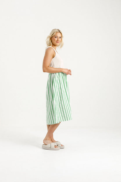 Taytum Dress - Apple Stripes