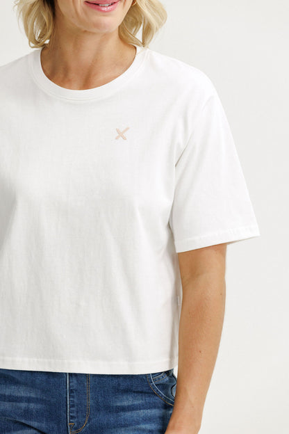 Becky Tee - Ivory with Peach Parfait X