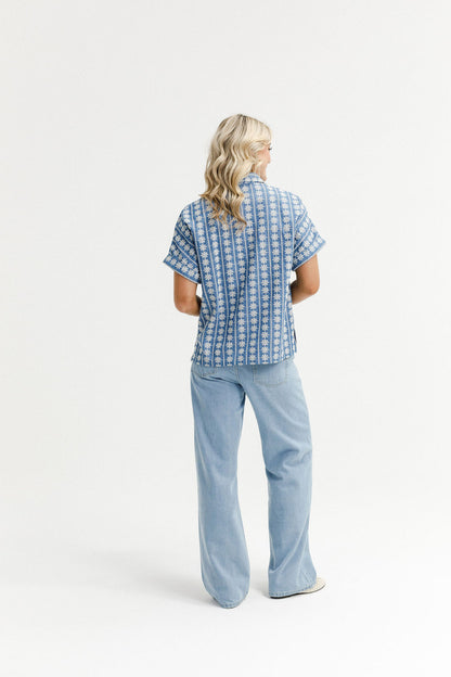 Coming Soon - Lolo Shirt - Blue Daisy