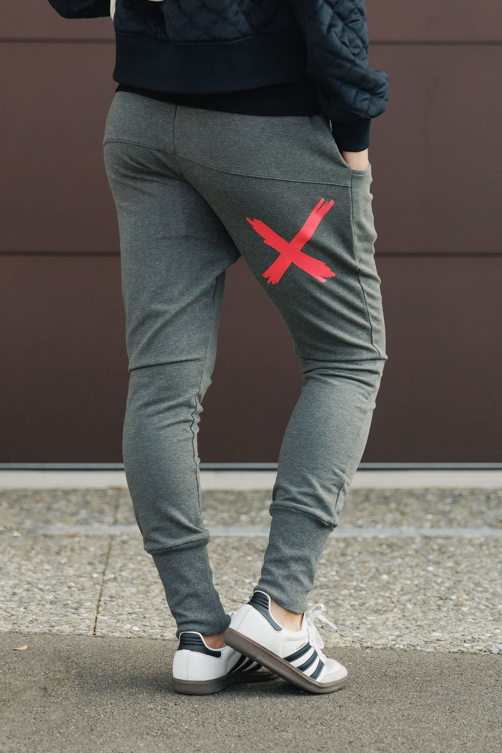 Apartment Pants - Winter Weight - Charcoal with Coral X