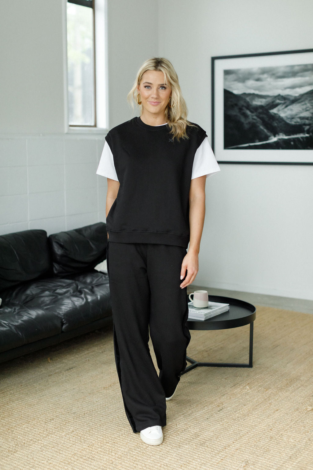 Sailor Tee - Alpine Weight - Black with Black X