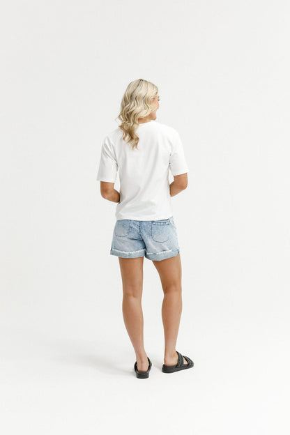 Coming Soon - V Neck Tee - Vanilla