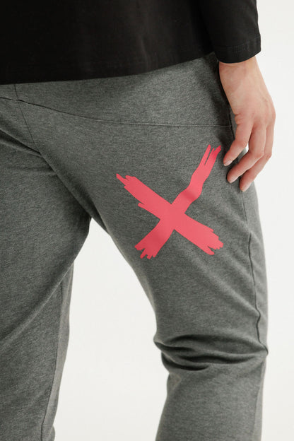 Apartment Pants - Winter Weight - Charcoal with Coral X