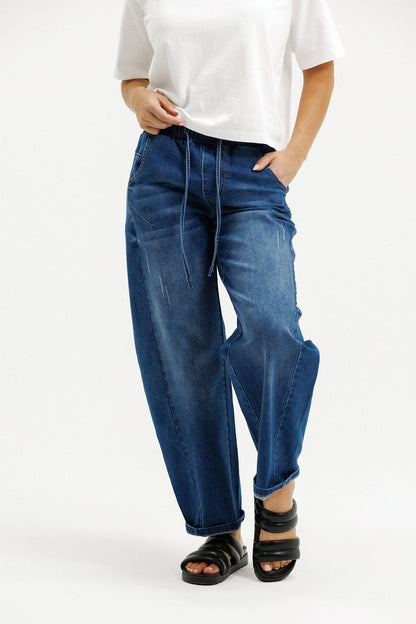 Barrel Jeans - Blue Wash