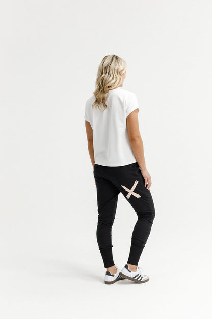 Coming Soon - Apartment Pants - Winter Weight - Black with Peach Parfait X