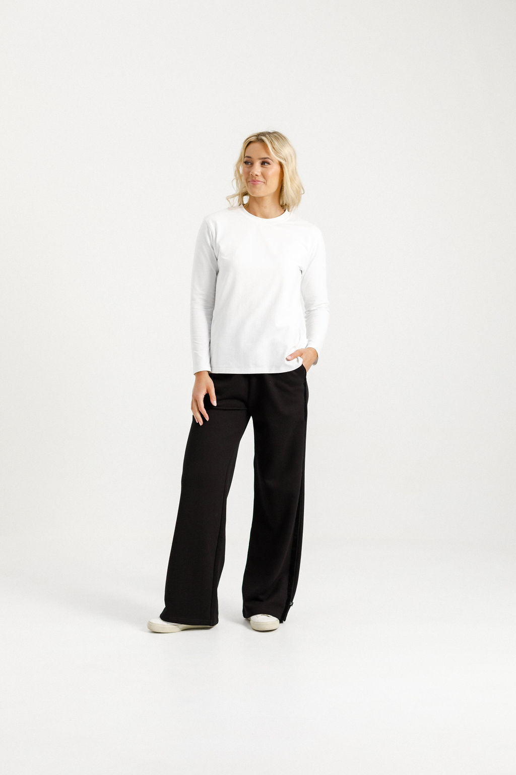 Coming Soon - Palazzo Pants -  Alpine Weight - Black with Black Velvet Ribbon