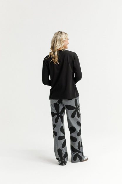 Palazzo Pants - Graphite Daisies