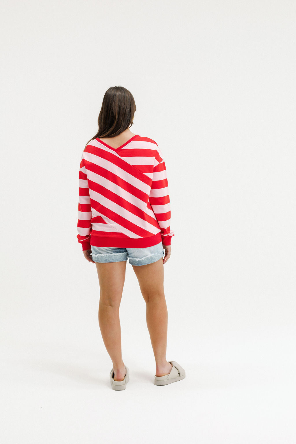 COMING SOON - Nora Crew - Cherry &amp; Blush Stripe