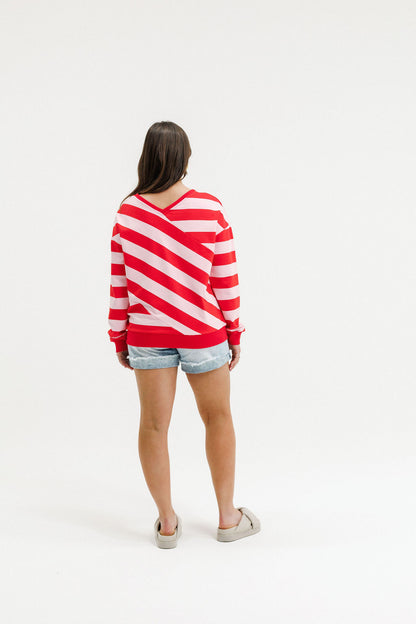 COMING SOON - Nora Crew - Cherry &amp; Blush Stripe