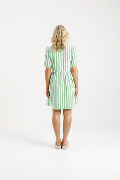 Cleo Mini Dress - Apple Stripes