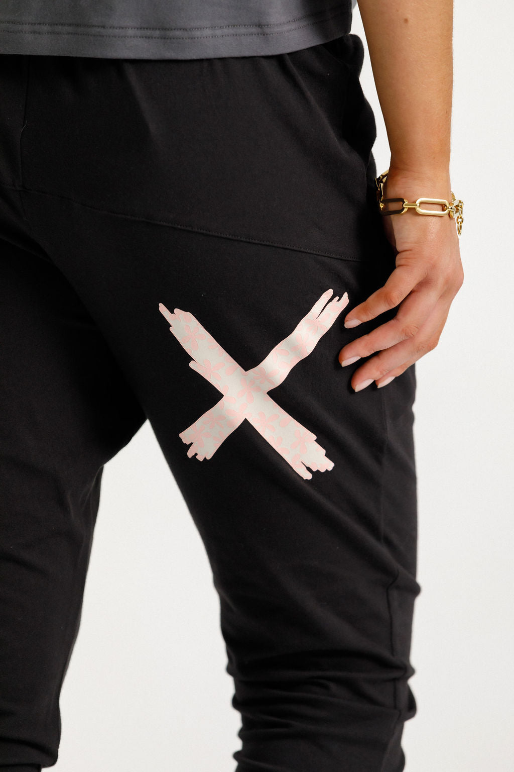 Coming Soon - Apartment Pants - Black with Blossom Daisy X