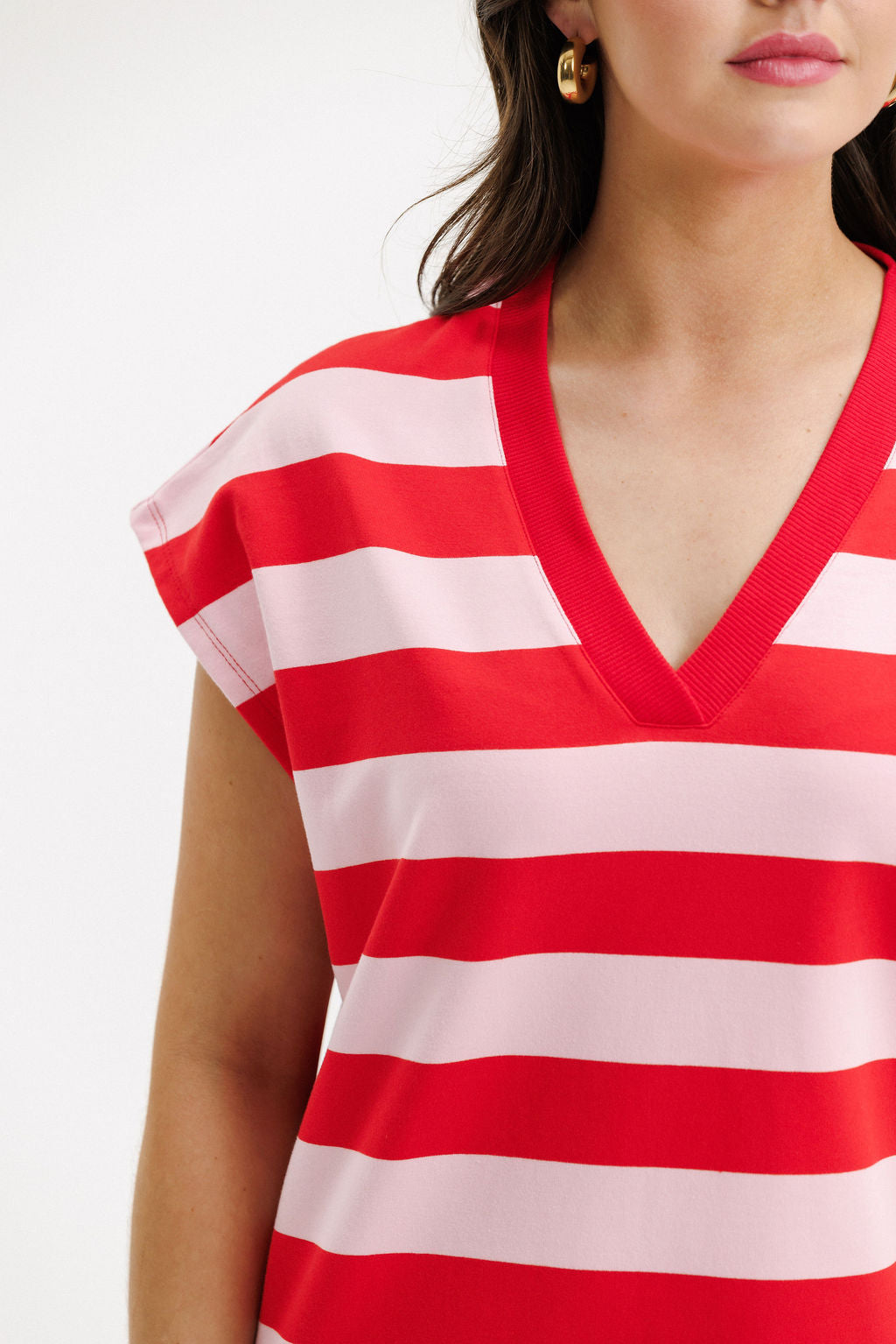 COMING SOON - Ada Dress - Cherry &amp; Blush Stripes
