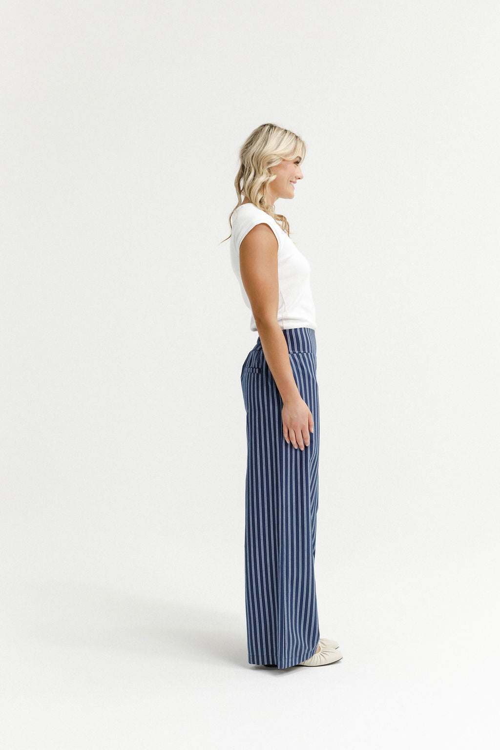 Coming Soon - Sawyer Pants - Navy Stripes