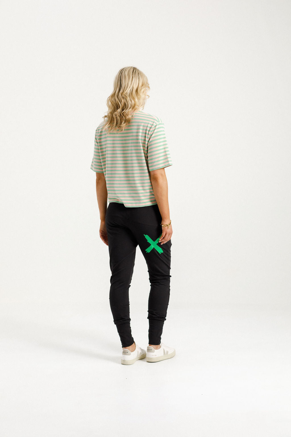 Apartment Pants - Black with Kelly Green X