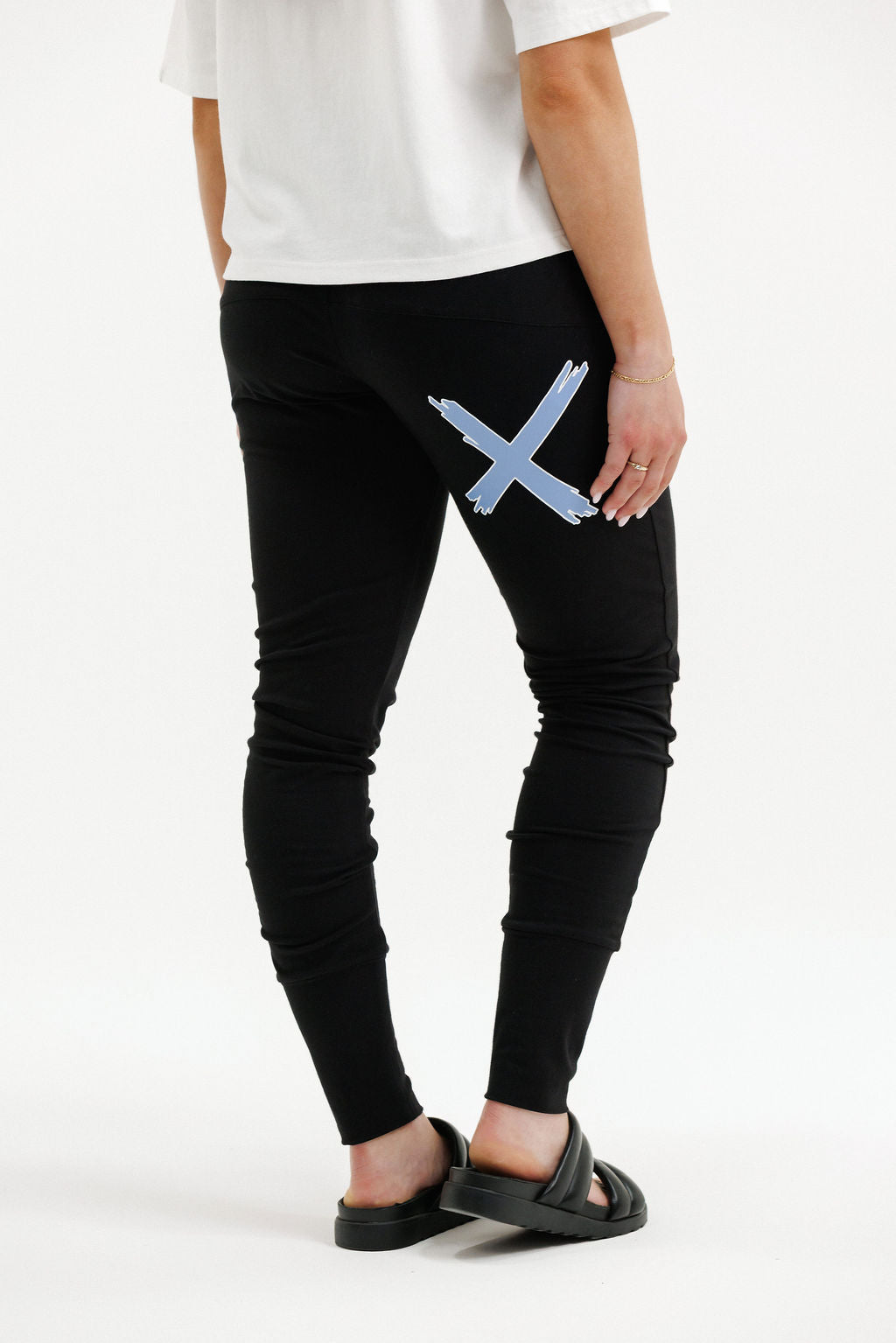 COMING SOON - Apartment Pants - Black with Hydrangea/White X