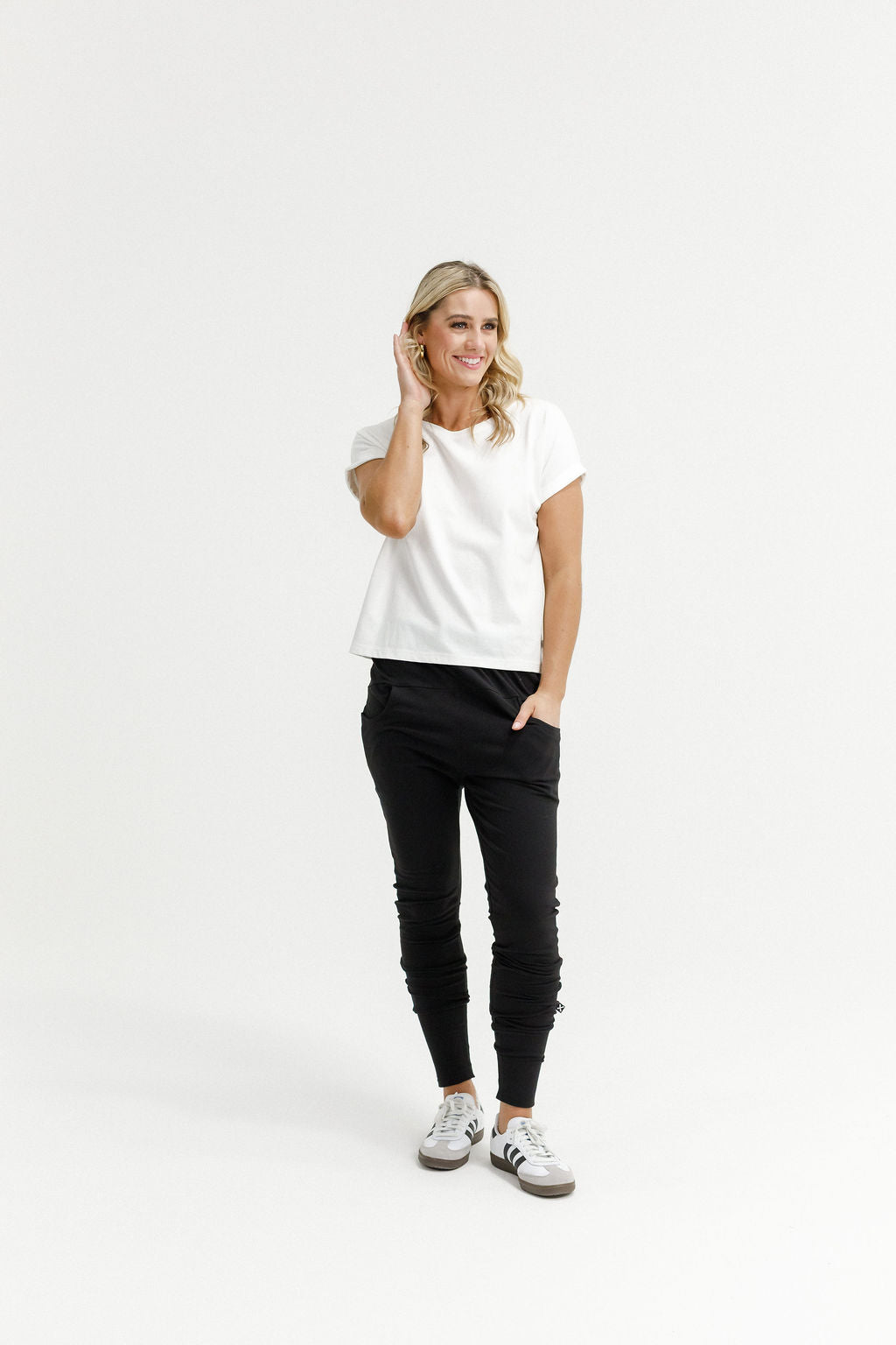 Apartment Pants - Winter Weight - Black with white X outline