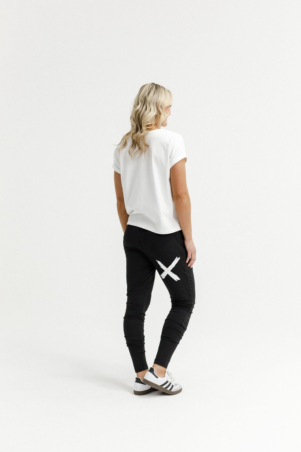 Apartment Pants - Black with White X Print