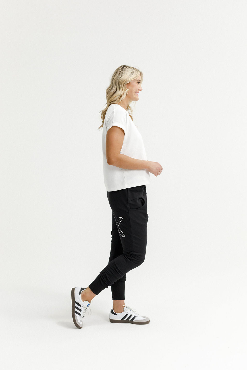 Apartment Pants - Winter Weight - Black with white X outline