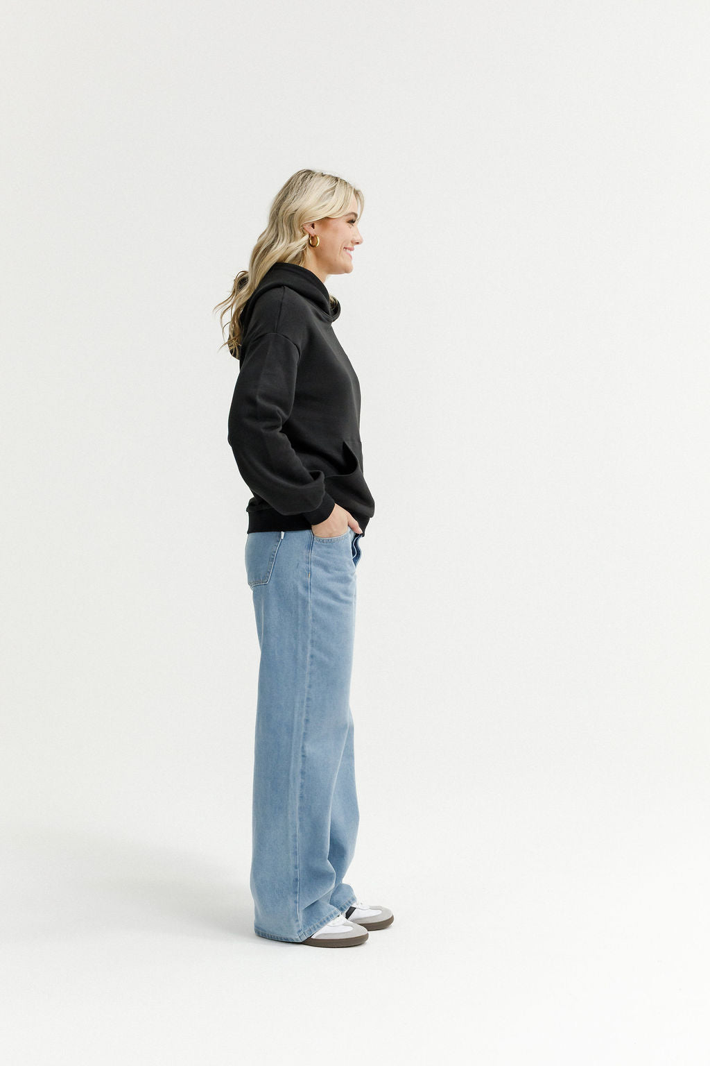 Elliot Hoodie - Alpine Weight - Black with Black X