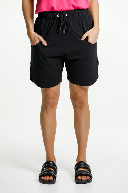 Apartment Shorts - Black with Black Matte X Print