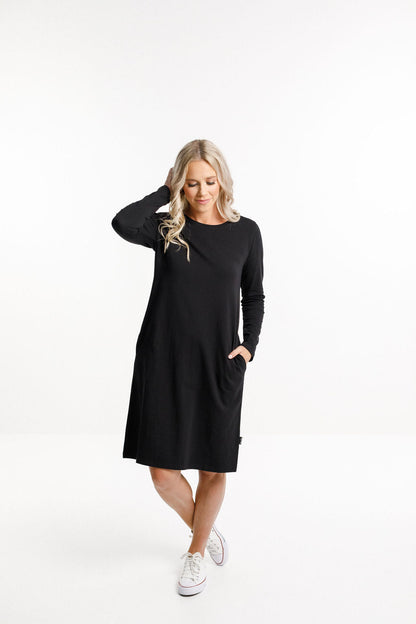 Long Sleeve Taylor Dress - Black