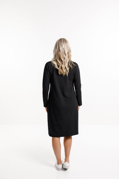 Long Sleeve Taylor Dress - Black