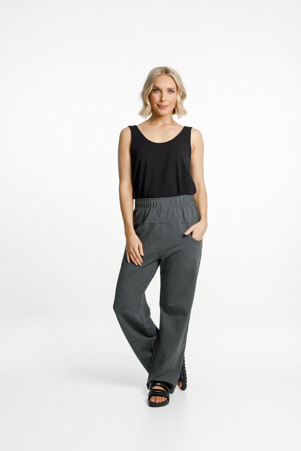 Avenue Pants - Charcoal with Matte Black X