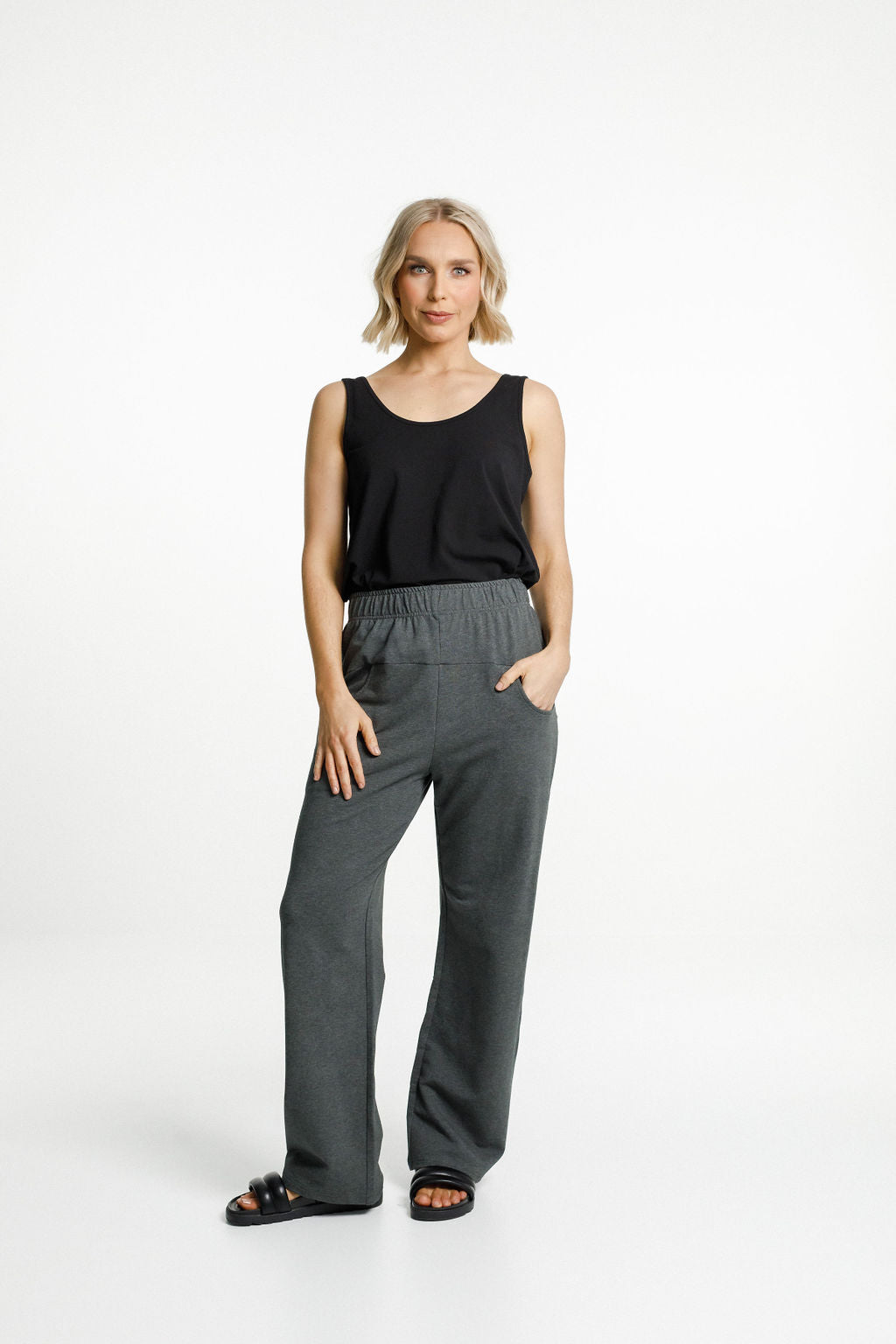 Avenue Pants - Winter Weight - Charcoal with White X